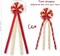 Large Christmas Tree Topper Bow 53x13 Inch Red & Gold Glitter Ribbon Bow with Streamers – Handmade Xmas Tree Topper Bow Decoration for Christmas Tree, Wreath, Door, Staircase, Mantel & Holiday Home Decor